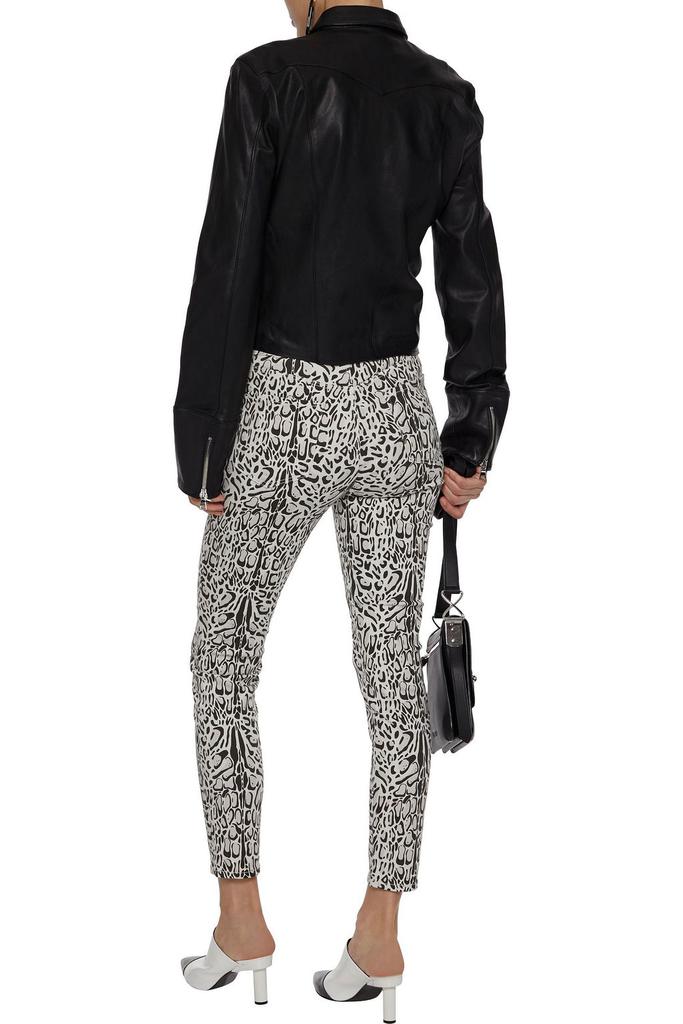 Alana leopard-print mid-rise skinny-leg jeans商品第1张图片规格展示