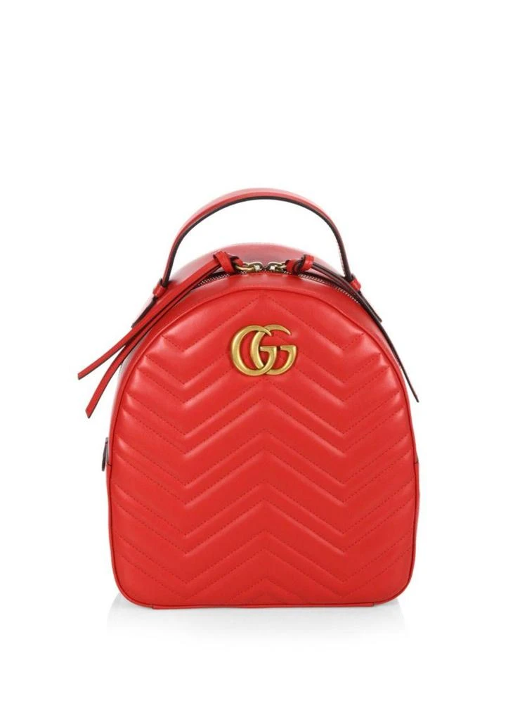 商品Gucci|Gucci - GG Marmont Chevron Quilted Leather Mini Backpack,价格¥14174,第1张图片