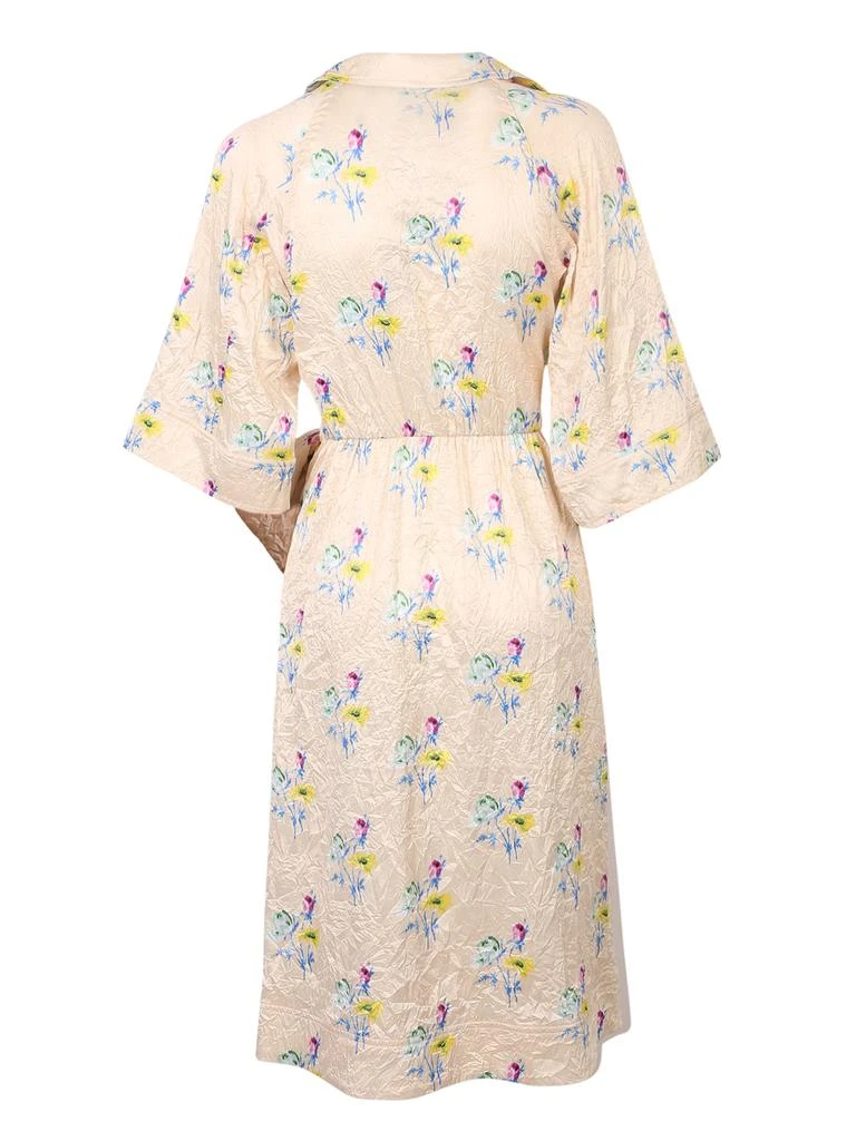 商品Ganni|GANNI SATIN FLORAL WRAP DRESS,价格¥1497,第2张图片详细描述