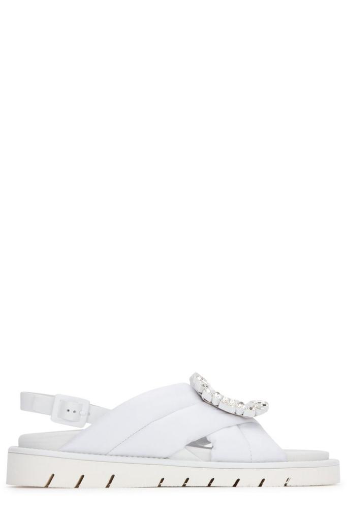 Roger Vivier Viv' Winter Strass Buckle Sandals商品第1张图片规格展示