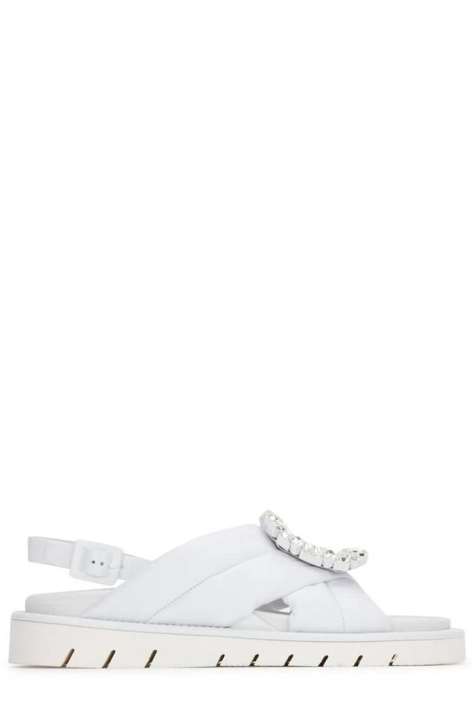 商品Roger Vivier|Roger Vivier Viv' Winter Strass Buckle Sandals,价格¥5777,第1张图片