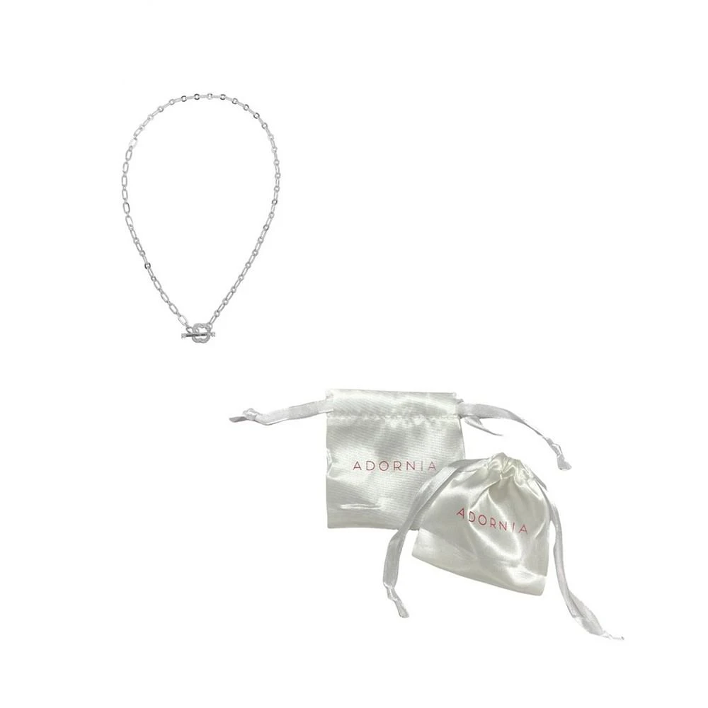 商品ADORNIA|Plated Crystal Clover Toggle Necklace,价格¥254,第4张图片详细描述
