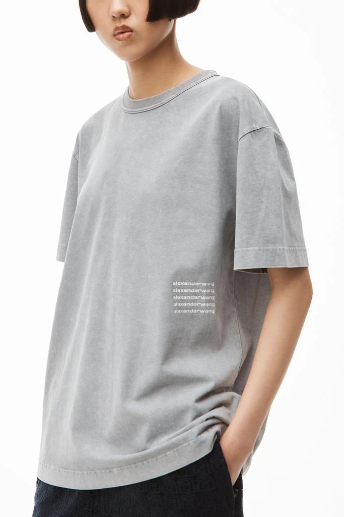 商品Alexander Wang|ACID WASH TEE IN HIGH TWIST JERSEY,价格¥942,第5张图片详细描述