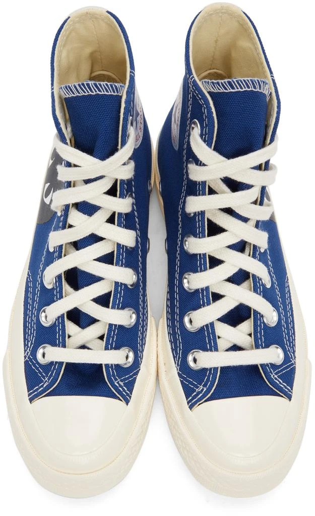 商品Comme des Garcons|Blue Converse Edition Half Heart Chuck 70 High Sneakers,价格¥1107,第5张图片详细描述