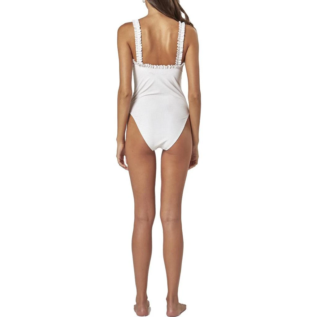 商品Charlie Holiday|Charlie Holiday Millie Women's Gingham Print Ruffle Trim One Piece Swimsuit,价格¥116,第3张图片详细描述