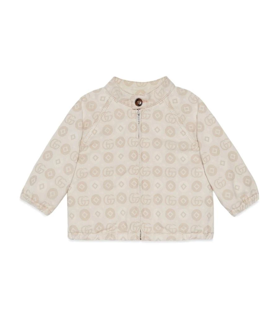 商品Gucci|Double G Zip-Up Jacket (3-36 Months),价格¥6325,第1张图片
