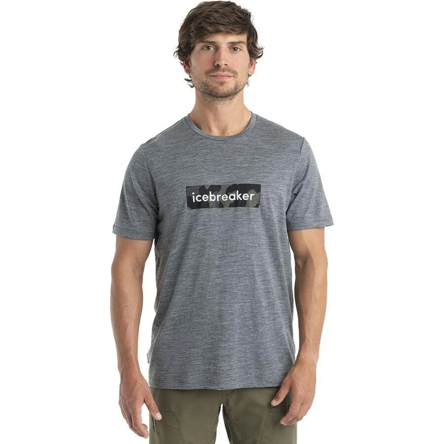 商品Icebreaker|Merino 150 Tech Lite II T-Shirt Natural Shades Logo - Men's,价格¥389,第1张图片