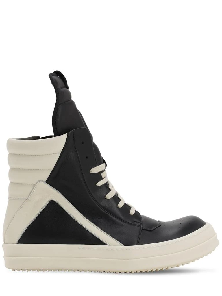 商品Rick Owens|Geobasket Leather High Top Sneakers,价格¥8603,第1张图片