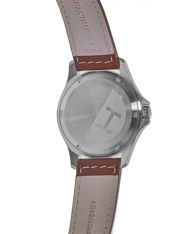 Hamilton Khaki Field Quartz Black Dial Brown Leather  Strap Men's Watch H64451533商品第3张图片规格展示