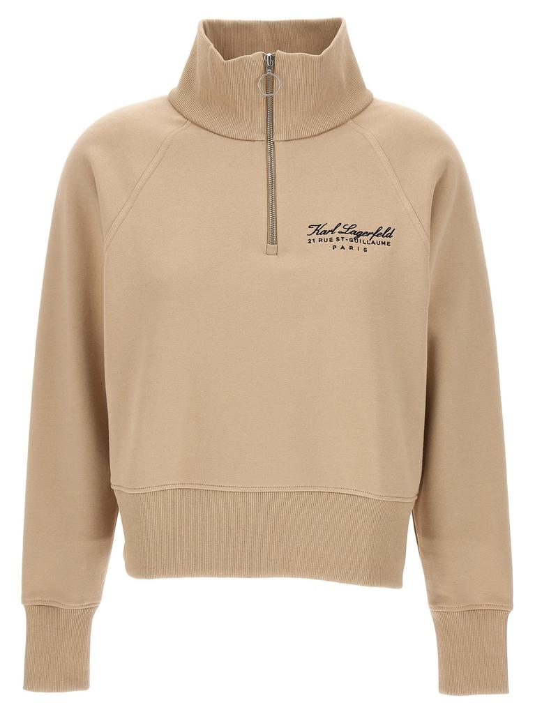 Karl Lagerfeld Hotel Karl Half-Zip Sweatshirt商品第1张图片规格展示