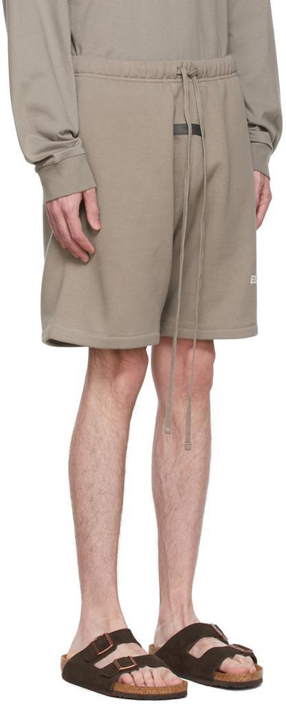 商品Essentials|Taupe Cotton Shorts,价格¥546,第4张图片详细描述