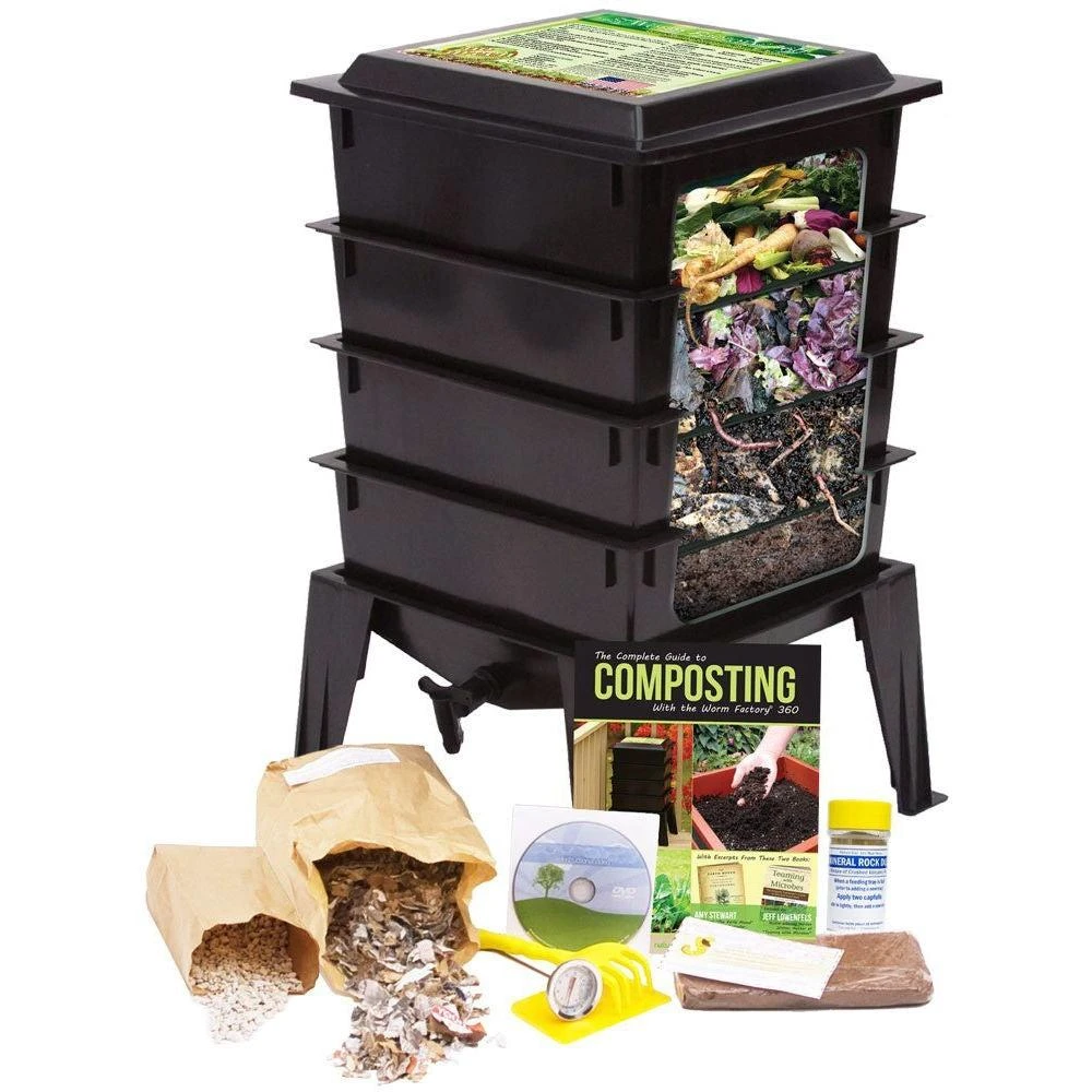 商品QuikFurn|Black Worm Composter with Compost Tea Spigot - Indoor or Outdoor,价格¥2016,第1张图片