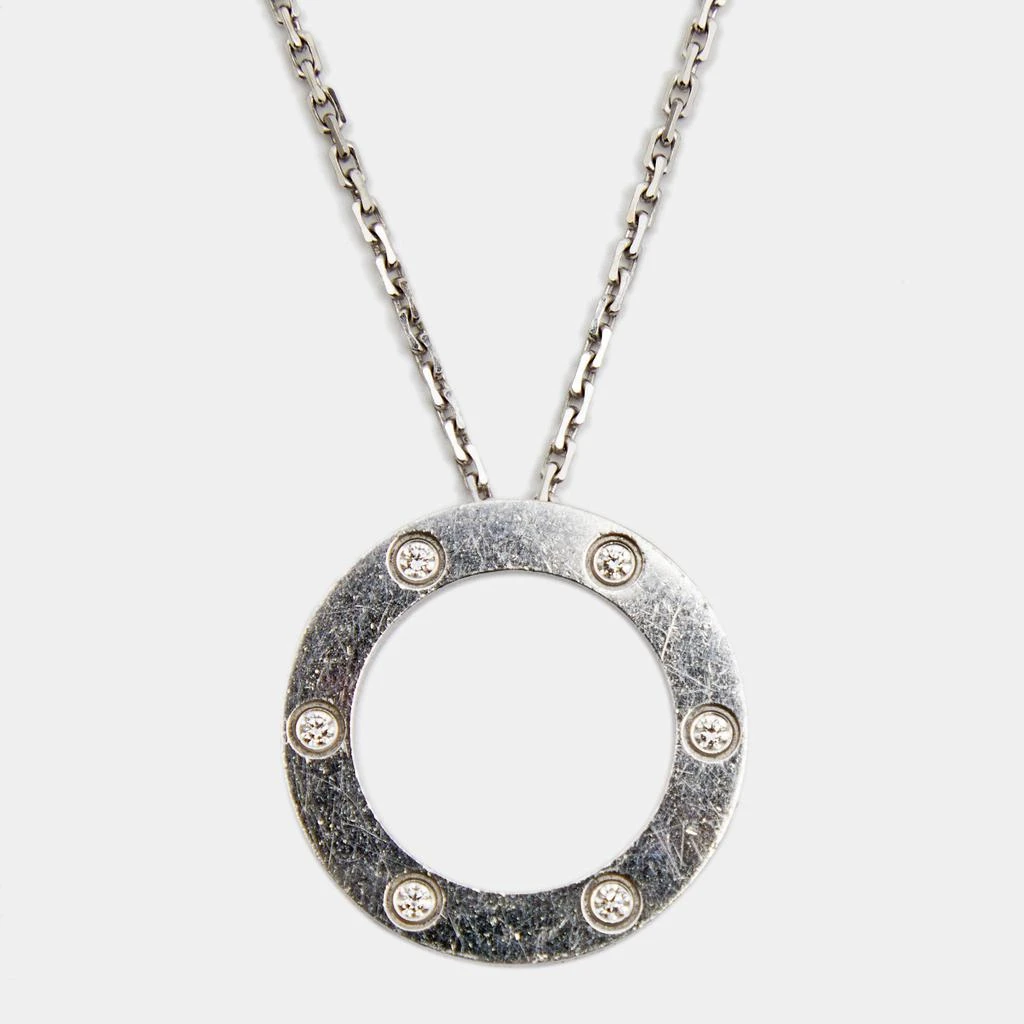 商品[二手商品] Cartier|Cartier Love 6 Diamond 18K White Gold Pendant Necklace,价格¥22447,第3张图片详细描述