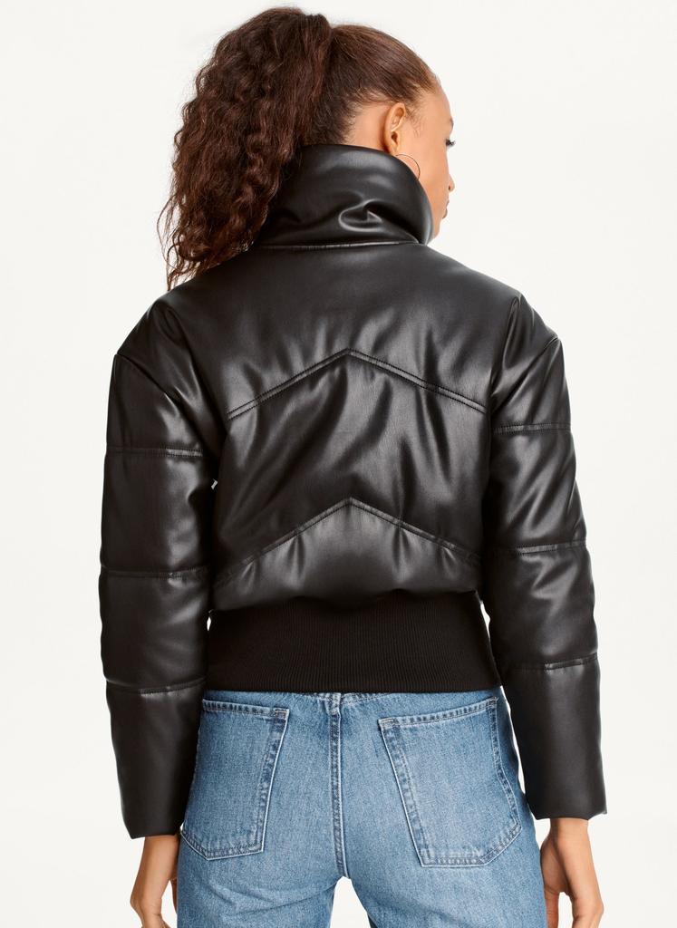 商品DKNY|Faux Leather Cropped Bomber,价格¥1664,第7张图片详细描述