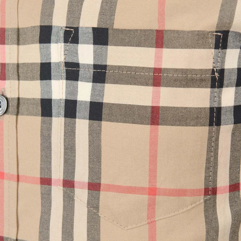 商品Burberry|Burberry Camel  Boys Beige Check Cotton Shirt,价格¥1323,第3张图片详细描述