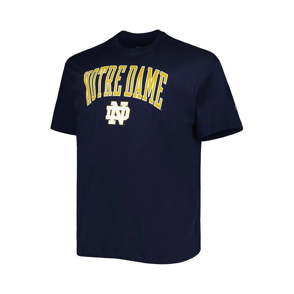 商品CHAMPION|Men's Navy Notre Dame Fighting Irish Big and Tall Team Arch Over Wordmark T-shirt,价格¥225,第2张图片详细描述