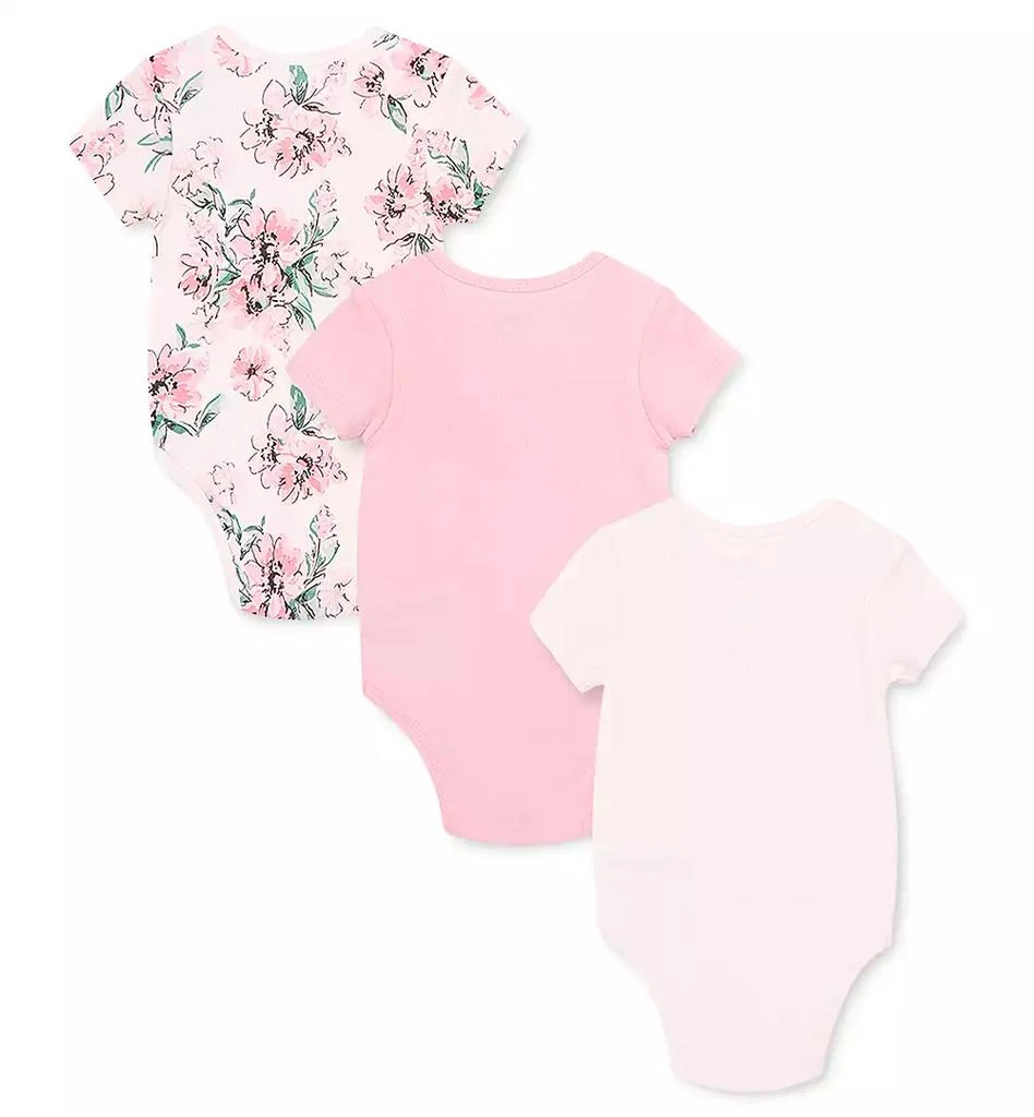 商品Little Me|Baby Girls Floral Short Sleeve Bodysuits, Pack of 3,价格¥100,第2张图片详细描述