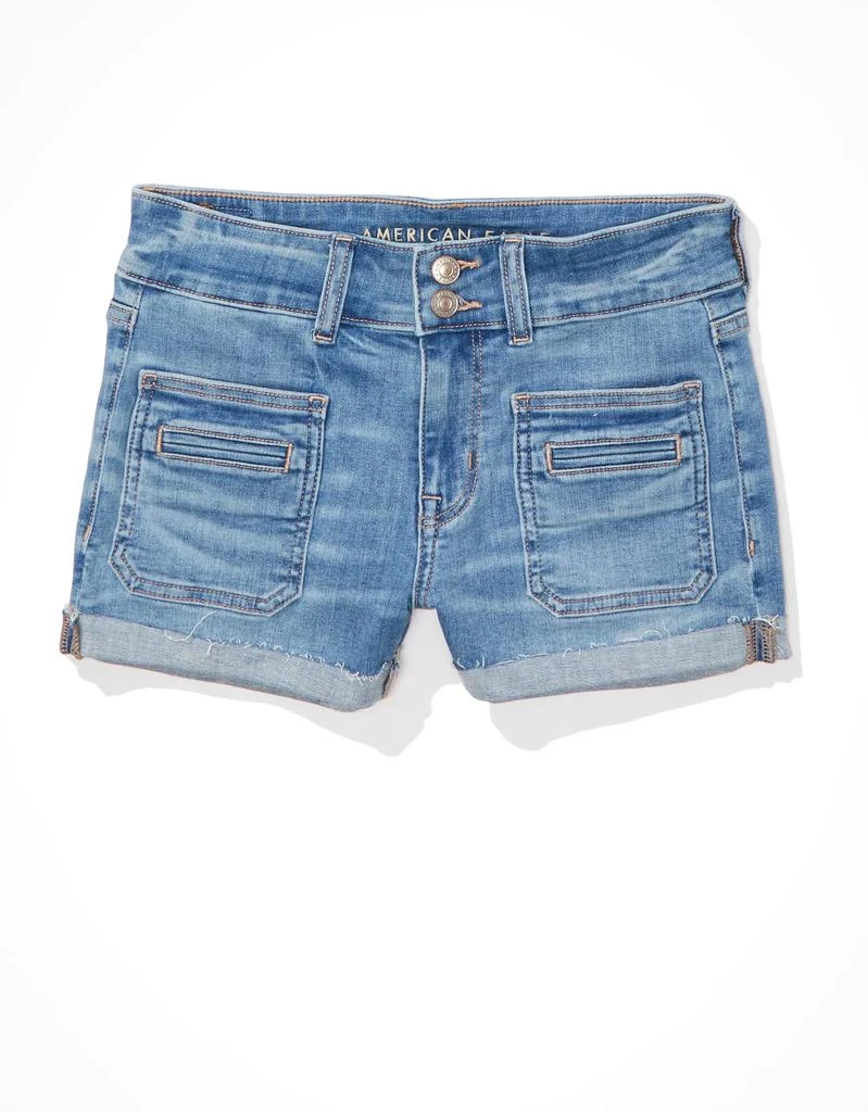 商品AE|AE Ne(x)t Level High-Waisted Denim Short Short,价格¥410,第5张图片详细描述