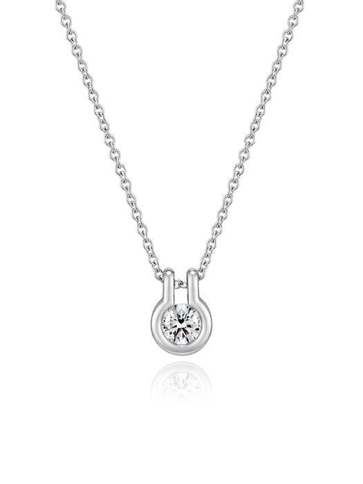 Happiness 14K 0.2ct Diamond Necklace - White Gold商品第1张图片规格展示