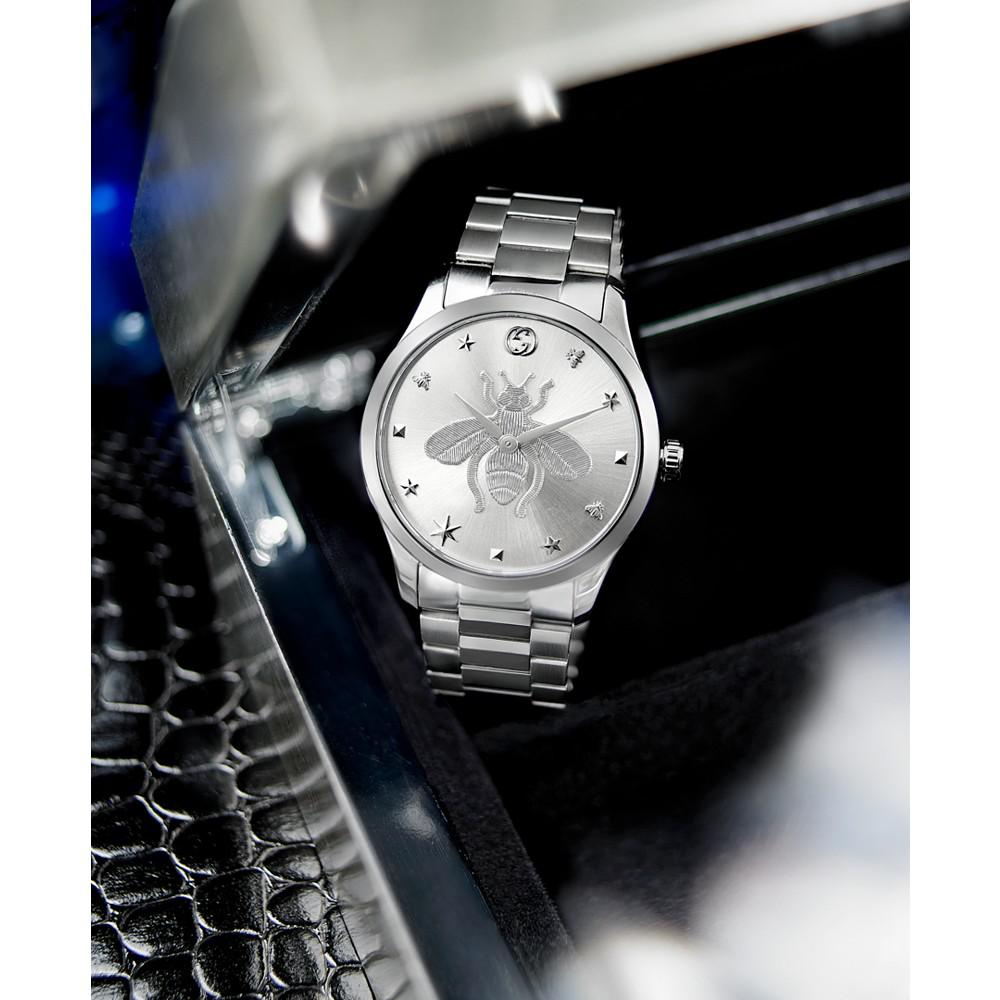 Men's Swiss G-Timeless Stainless Steel Bracelet Watch 38mm, Created for Macy's商品第4张图片规格展示