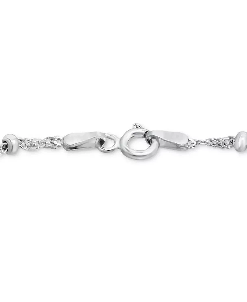 商品Giani Bernini|Sterling Silver Bracelet,  7-1/4" Singapore Small Beaded Chain,价格¥385,第4张图片详细描述