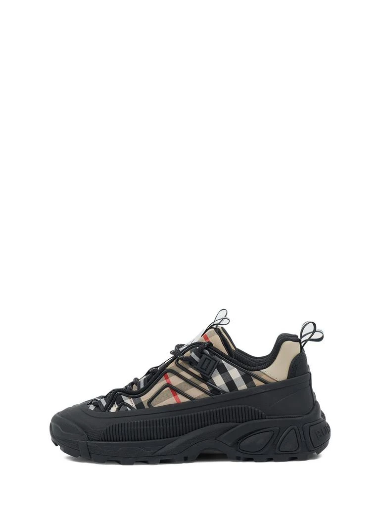 商品Burberry|Cotton & Leather Lace-up Sneakers,价格¥3944,第3张图片详细描述