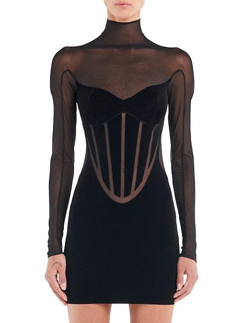 商品Wolford|Wolford x Mugler Flock Shaping Dress,价格¥5816,第5张图片详细描述