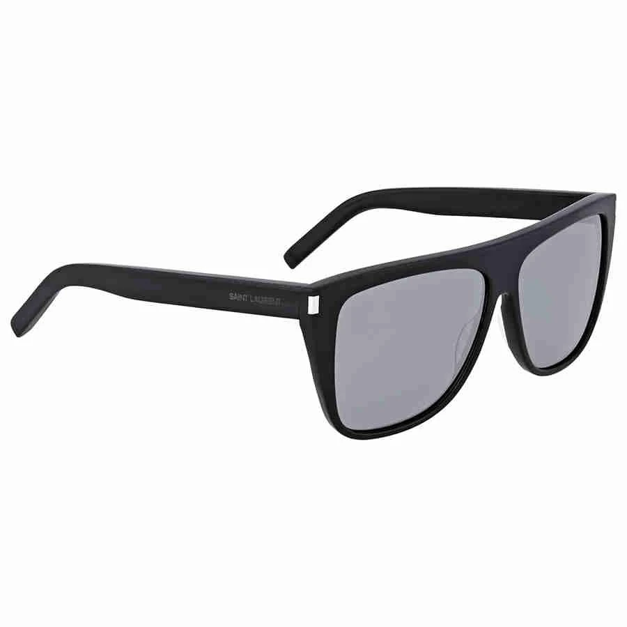 商品Yves Saint Laurent|Grey Mirror Rectangular Unisex Sunglasses SL 1 001 59,价格¥1489,第3张图片详细描述