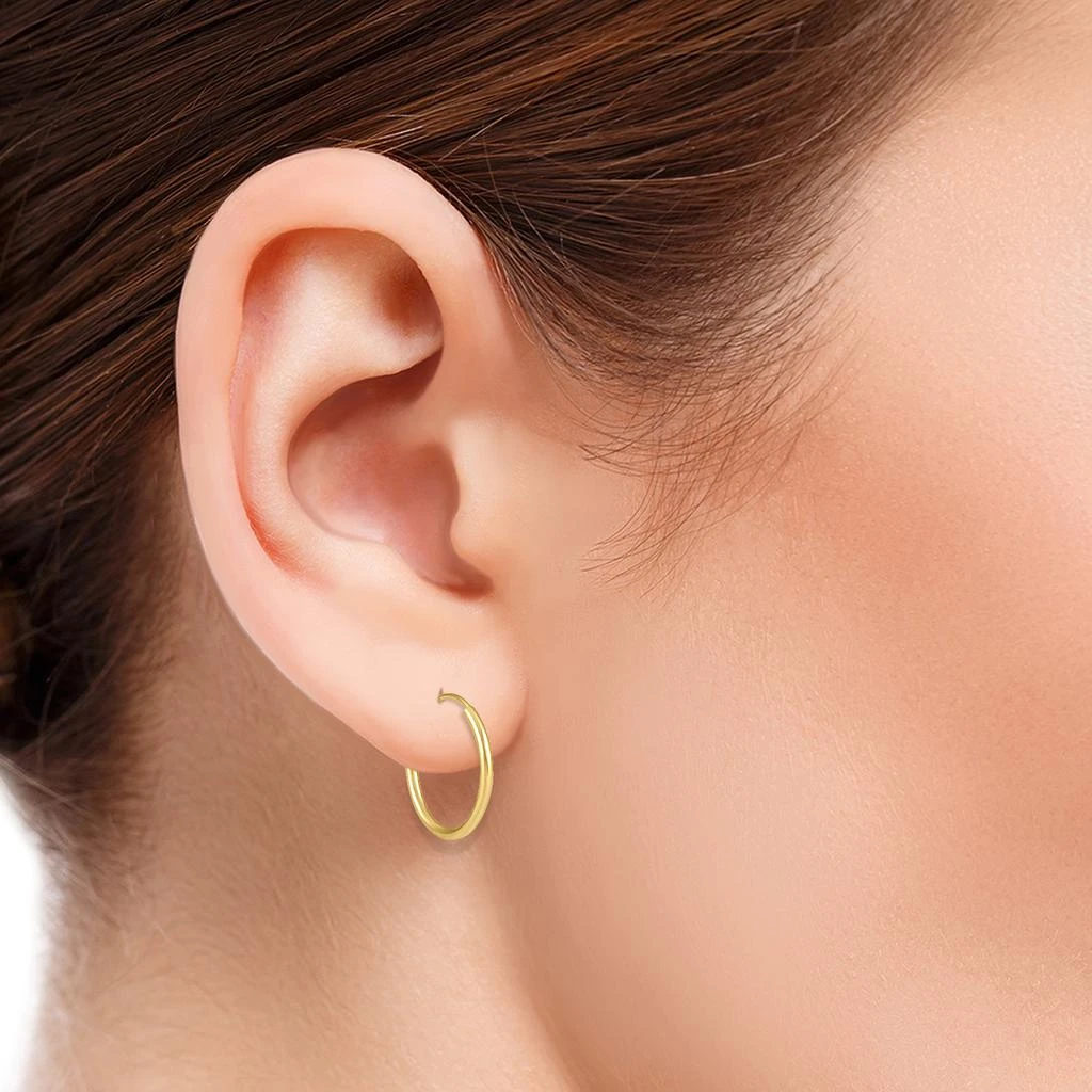 商品Monary|17mm Endless 14K Yellow Gold Filled Small Hoop Earrings,价格¥289,第3张图片详细描述