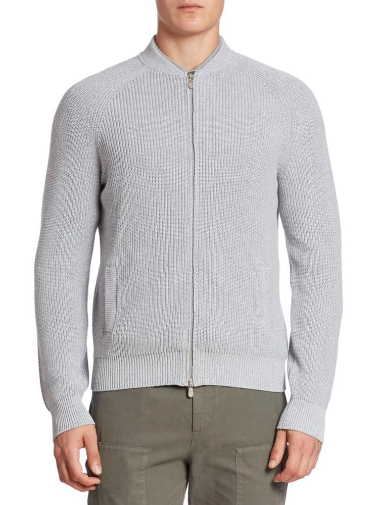 商品Brunello Cucinelli|Ribbed Cotton Cardigan,价格¥3844,第1张图片