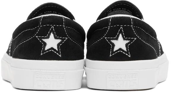 商品Converse|Black Suede One Star Slip-On Sneakers,价格¥196,第4张图片详细描述