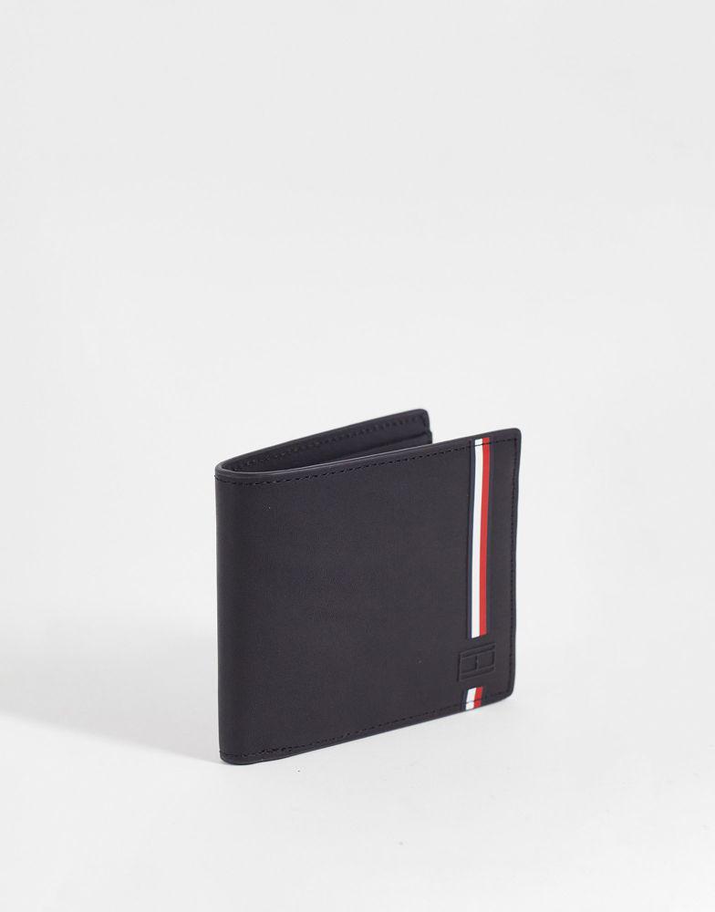Tommy Hilfiger urban commuter wallet with flag stripe in black商品第1张图片规格展示