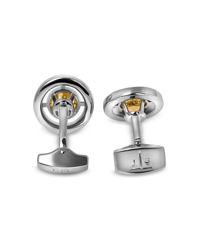 Halo Rhodium Plated Round Cufflinks 商品