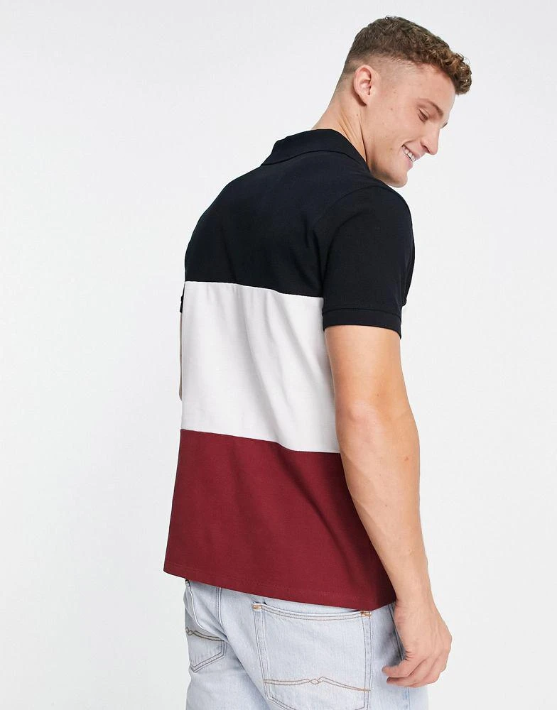 商品Barbour|Barbour Internationa Beam colour block polo shirt in black,价格¥350,第2张图片详细描述