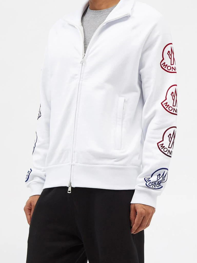 商品Moncler|Logo-print cotton-jersey track jacket,价格¥3714,第1张图片