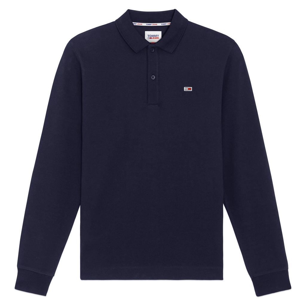 Tommy Jeans Long Sleeve Classics Polo - Twilight Navy商品第1张图片规格展示