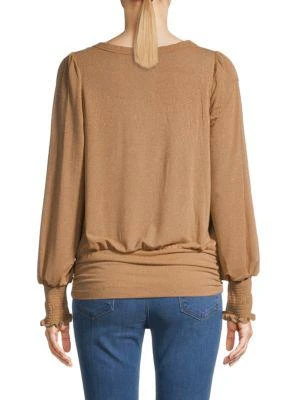 商品Democracy|Metallic Ruched Top,价格¥119,第2张图片详细描述