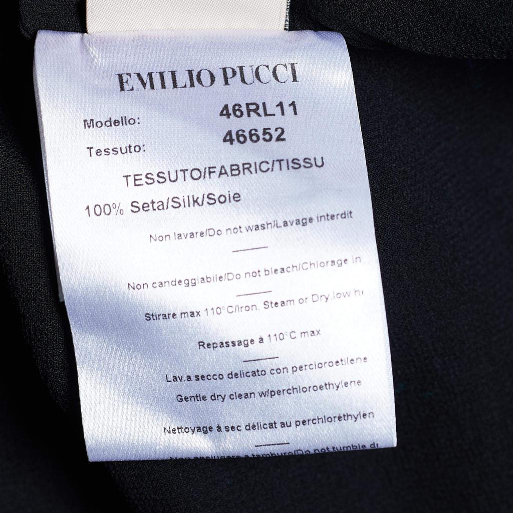 Emilio Pucci Metallic Sequin & Bead Embellished Silk Button Front Shirt Dress L商品第5张图片规格展示