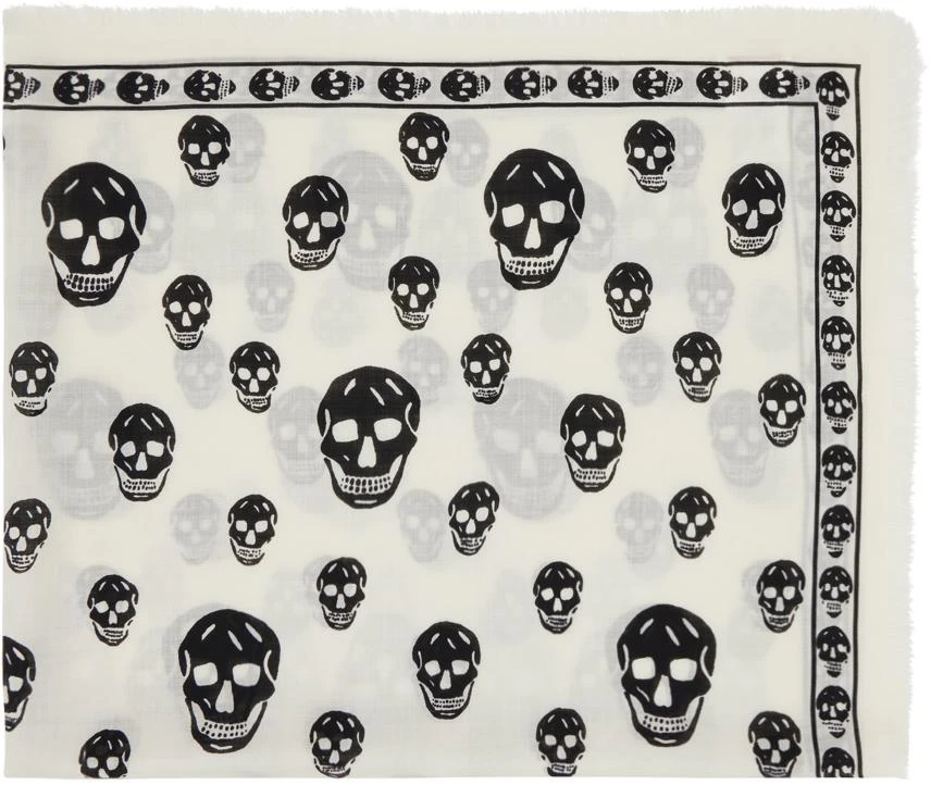 商品Alexander McQueen|Off-White Skull Scarf,价格¥979,第2张图片详细描述