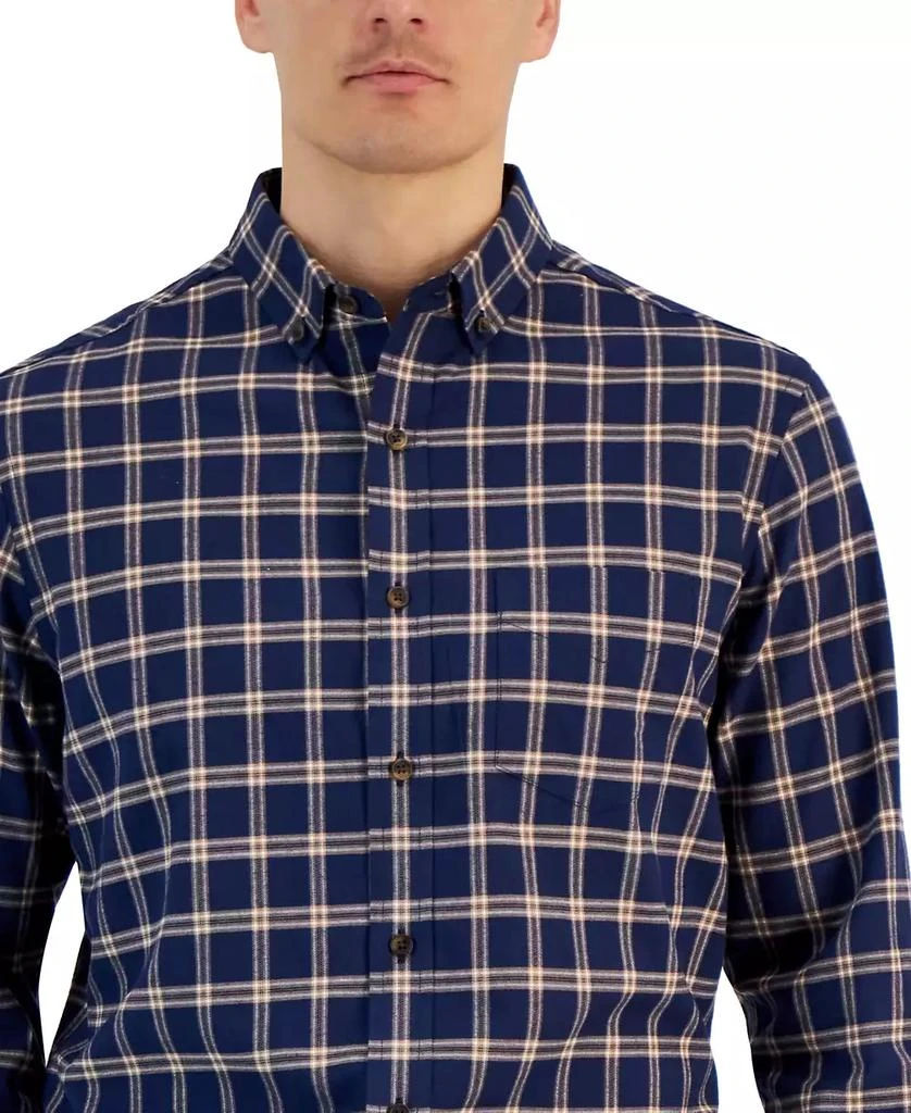 商品Club Room|Men's Regular-Fit Brushed Plaid Shirt, Created for Macy's,价格¥103,第3张图片详细描述