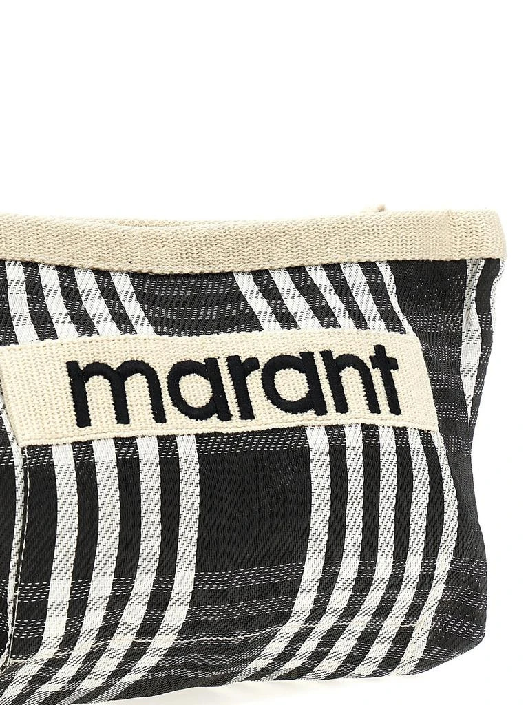 商品Isabel Marant|Isabel Marant Logo Patch Striped Clutch Bag,价格¥846,第3张图片详细描述