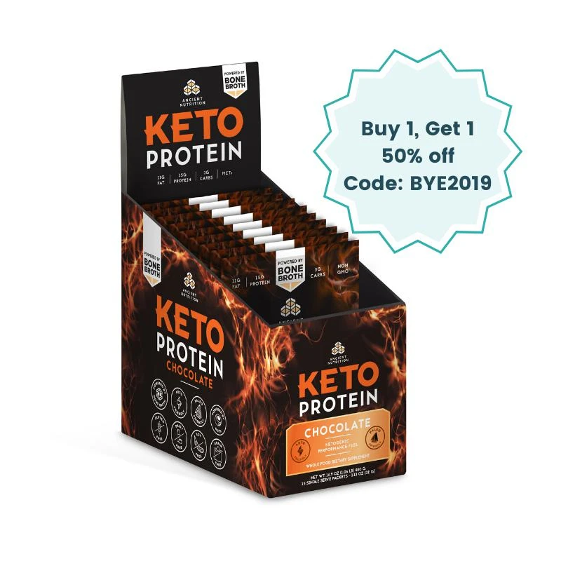 商品Ancient Nutrition|Keto高脂低碳水蛋白粉15件随身装 - 巧克力味,价格¥527,第2张图片详细描述