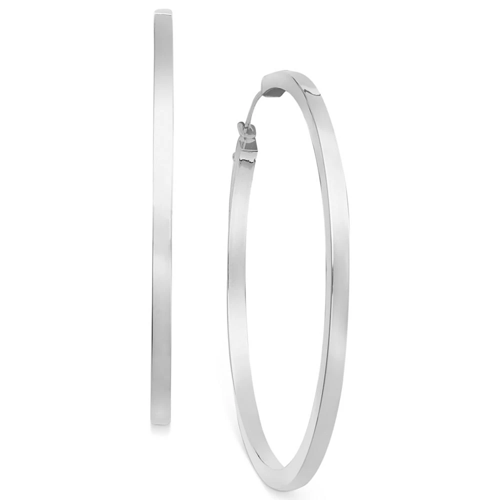 商品Macy's|14k White Gold Earrings, Hoop,价格¥1463,第1张图片