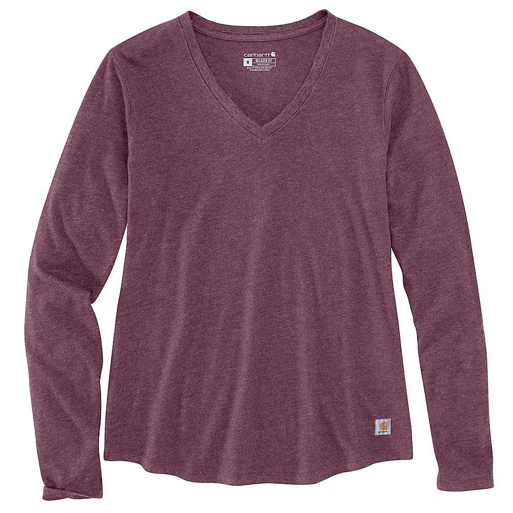 商品Carhartt|Carhartt Women's Relaxed Fit Midweight LS V-Neck T-Shirt,价格¥186,第4张图片详细描述