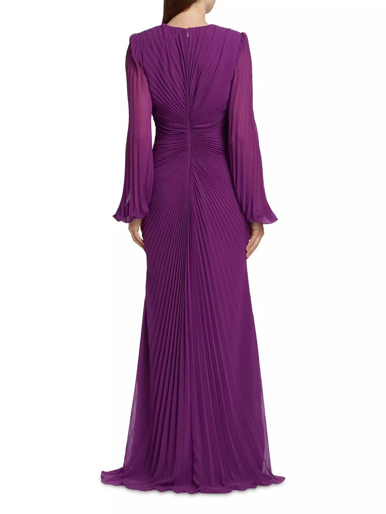 商品Badgley Mischka|Pleated V-Neck Gown,价格¥5961,第5张图片详细描述