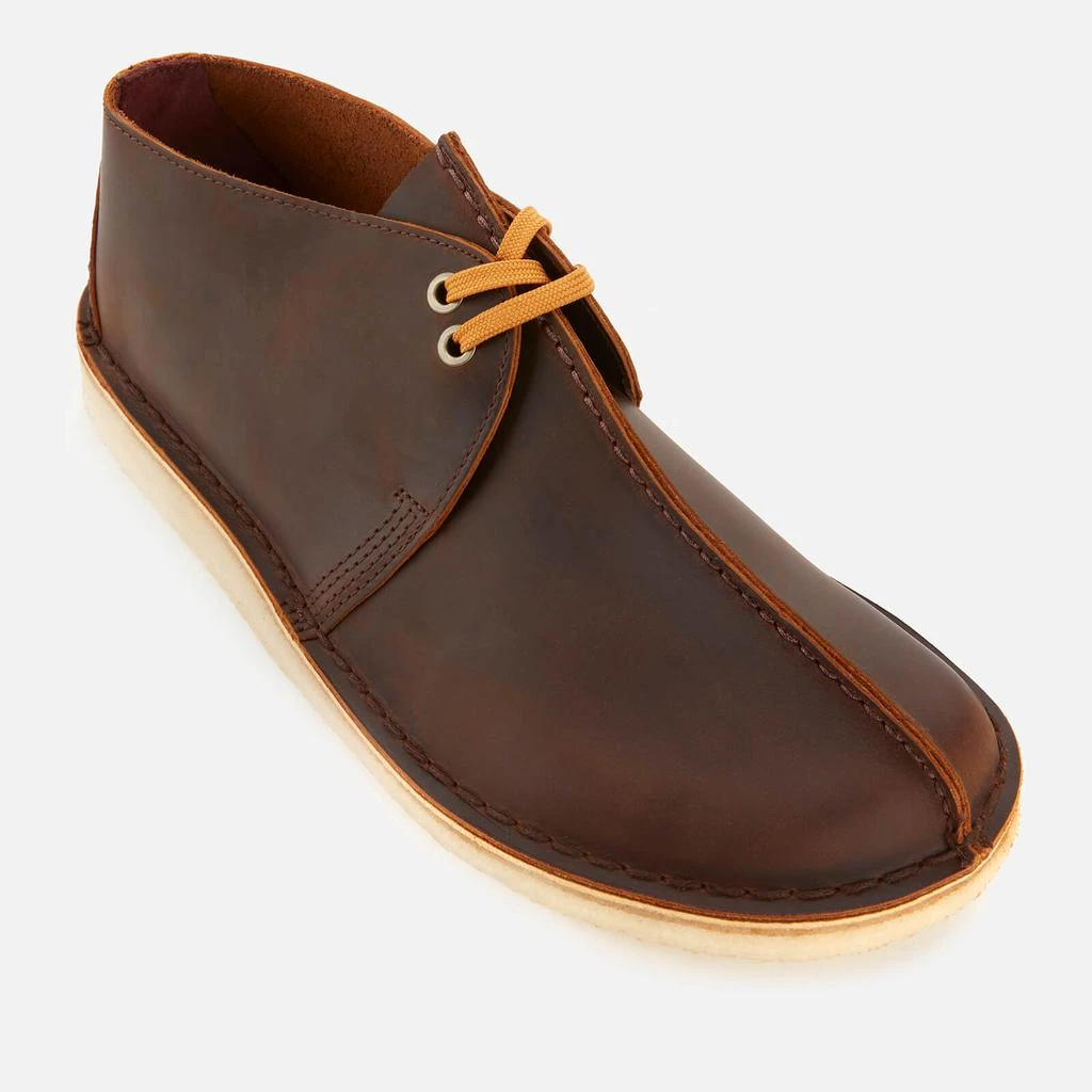 商品Clarks|Clarks Originals Men's Desert Trek Leather Shoes - Beeswax,价格¥1061,第4张图片详细描述