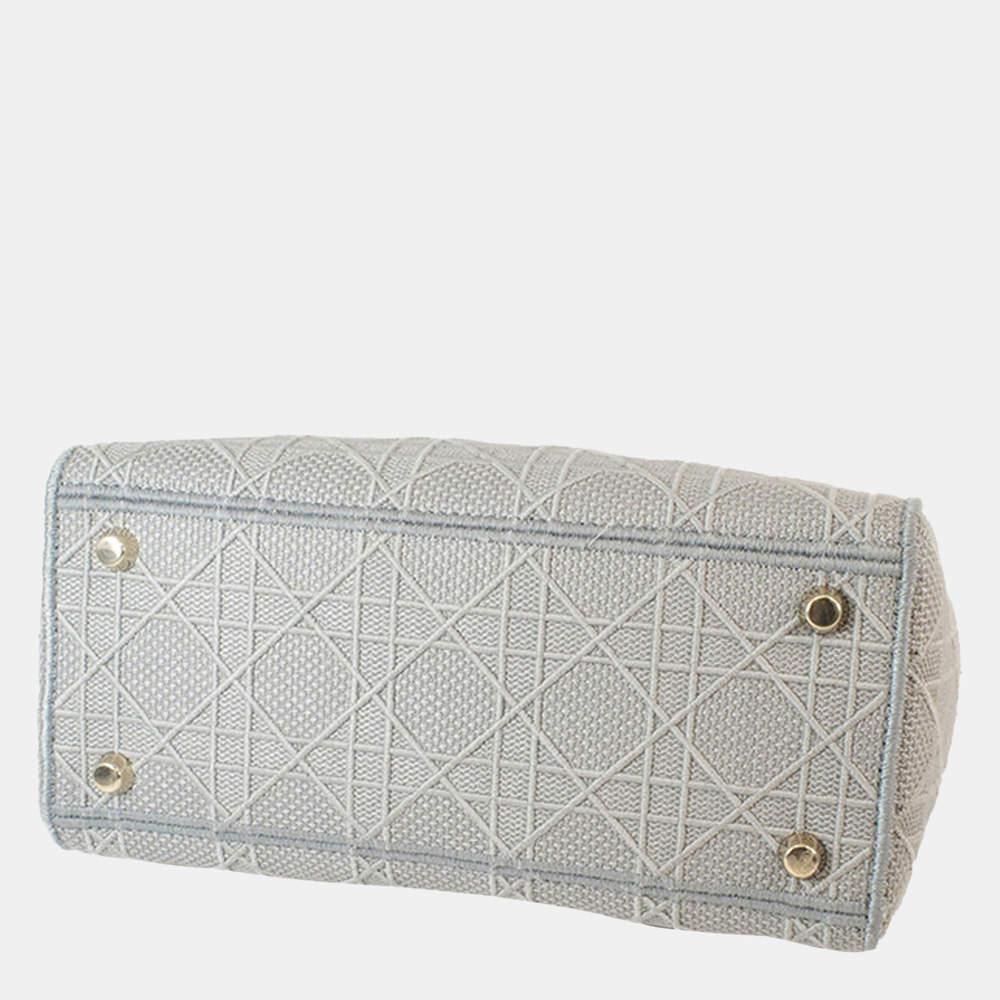 商品[二手商品] Dior|Dior Grey Lady D-Lite Canvas Satchel,价格¥30763,第5张图片详细描述