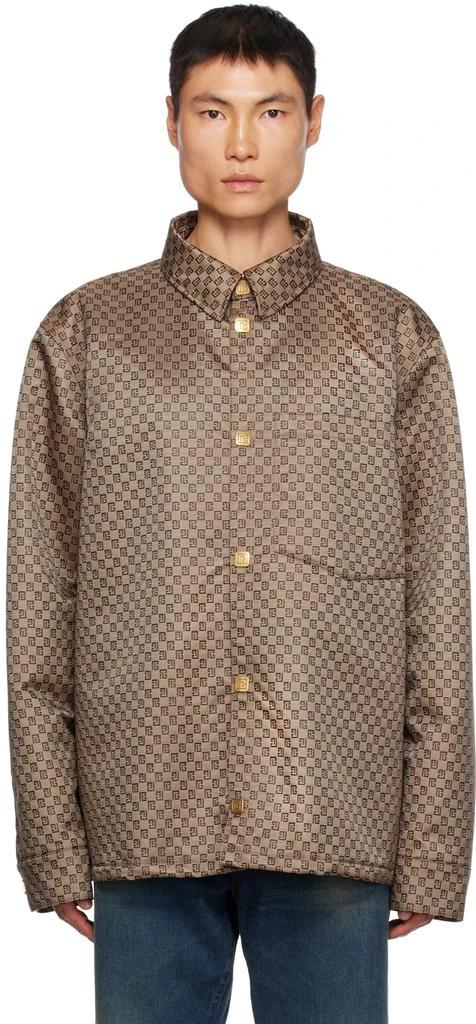 商品Balmain|Brown Padded Jacket,价格¥20438,第1张图片