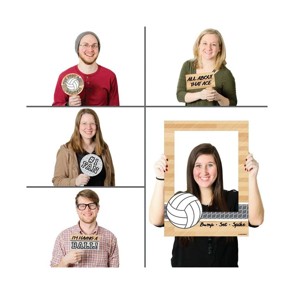 商品Big Dot of Happiness|Bump Set Spike - Volleyball - Party Selfie Photo Booth Picture Frame & Props,价格¥224,第2张图片详细描述