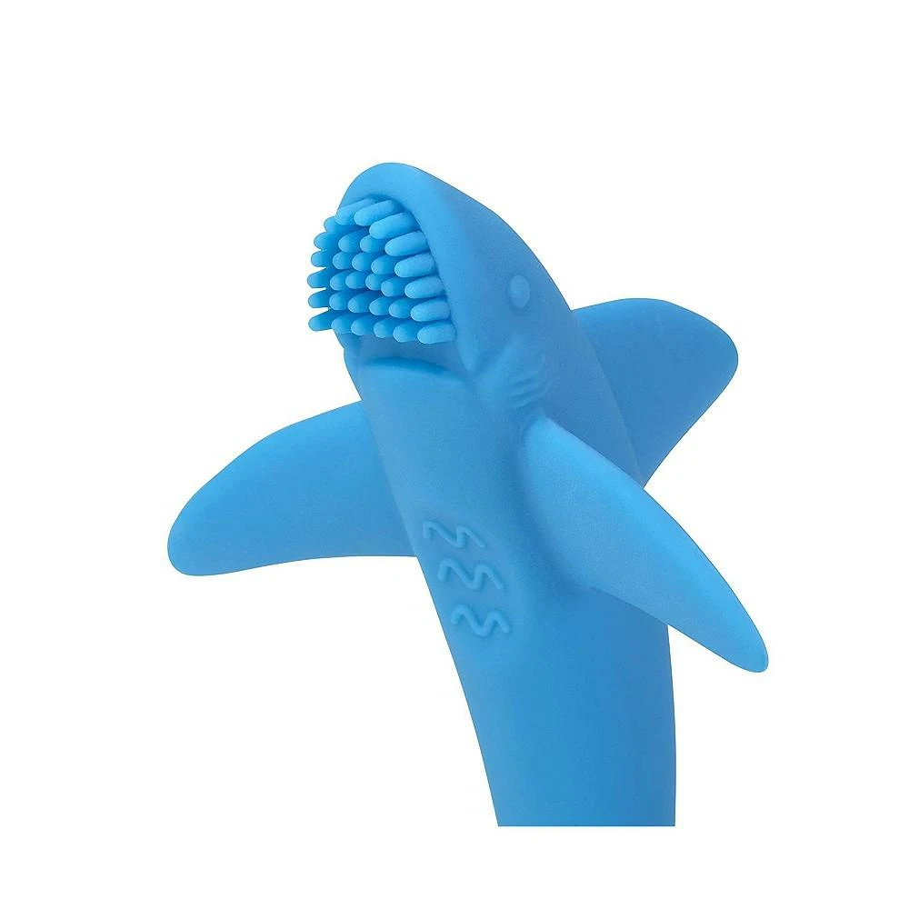 商品Nuby|Grooming Lil Shark Massaging Toothbrush, Blue,价格¥94,第2张图片详细描述